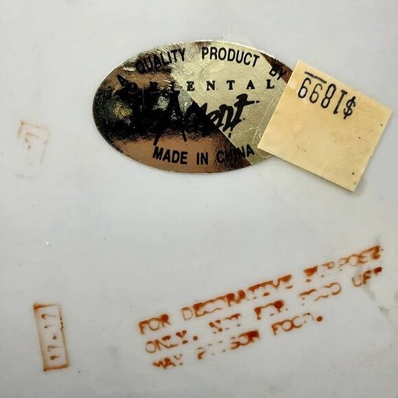 Oriental Accents Multicolor Decorative Plate - Picture 6 of 7